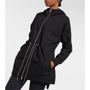 Varley Victoria Zip Up Hoodie in Black Size Small